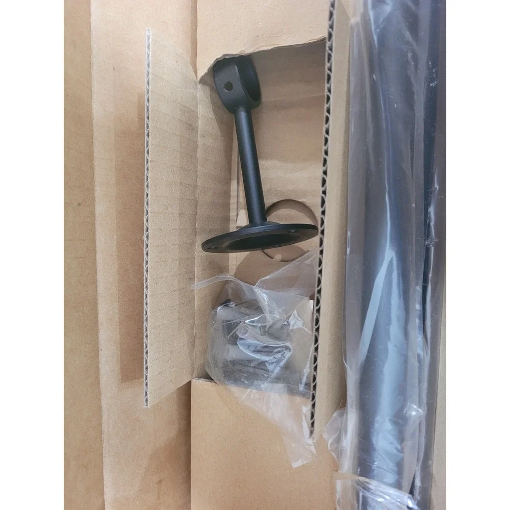 Pottery Barn Teen Basic Triangle Black Telescoping Window Curtain Rod 48-88